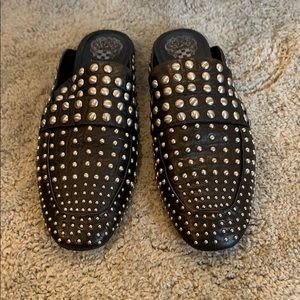 NWOT Vince Camuto Sessa Leather Studded Mules